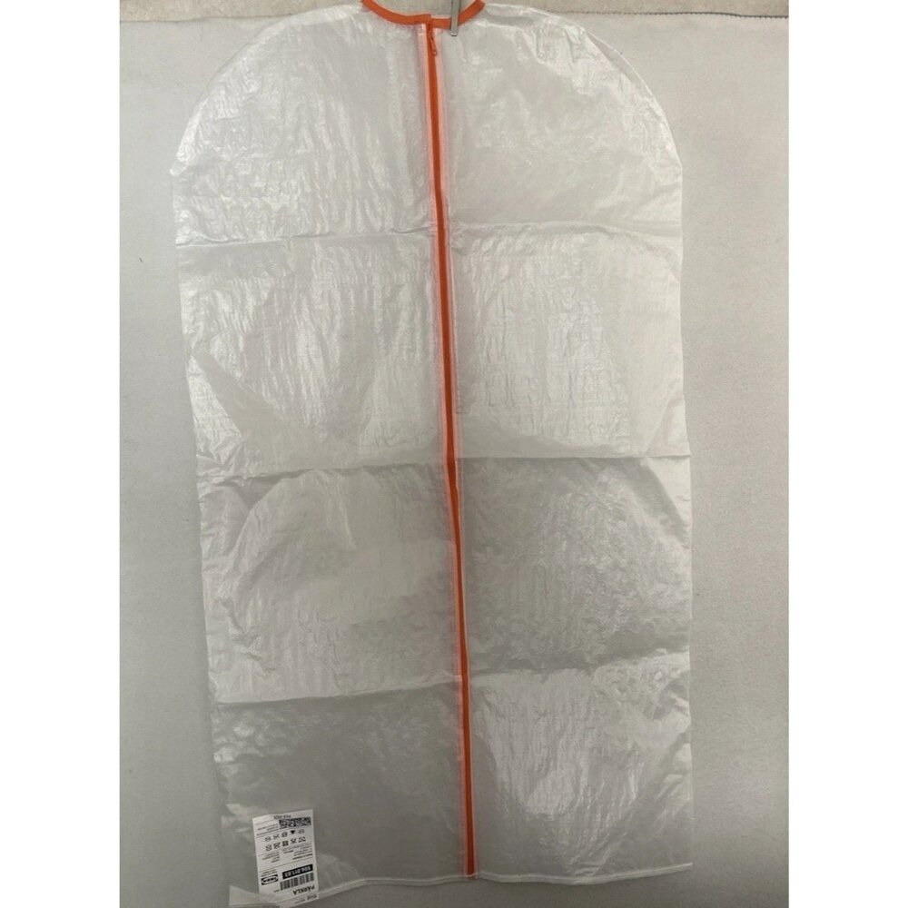 IKEA PARKLA Clear Garment Bags with Zipper – Set of 4 Suit & Dress Travel Covers